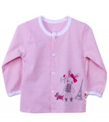 Áo sơ sinh bé gái họa tiết thỏ dắt chó