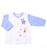 Áo sơ sinh dài tay Miomio ngôi sao trắng