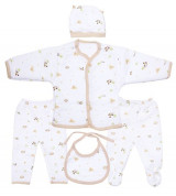 Bộ nỉ xốp sơ sinh 5 chi tiết GH407 (3M+)