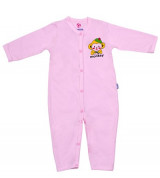 Body dài tay sơ sinh liền quần Lovemom (màu hồng)