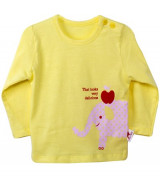 Áo sơ sinh Tomkid cài vai bé gái in hình con voi