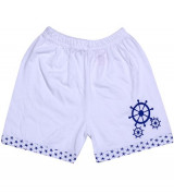 Quần cộc sơ sinh Bieber cho bé trai màu trắng