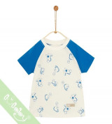 Áo cộc tay sơ sinh Raglan Lullaby bé trai (màu trắng)