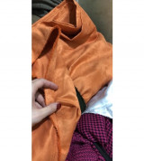 Vải da lộn cam đất đẹn đẹp ko giãn 140k/3m khổ 1,5m , lên phom ko cần lót