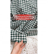 Dạ tweed cao cấp xanh lá đậm phối trắng 170k/2m khổ 1,5