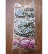 Bịch 100 nút vành bấm sắt 4 thành phần 9,5mm nhiều màu