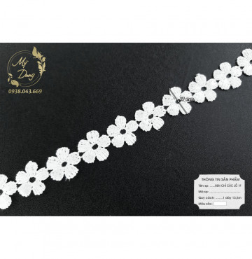 [Nhiều màu] Ren chỉ cúc lỗ 1F (Dây dài 13,5 mét) - Nhóm màu sáng