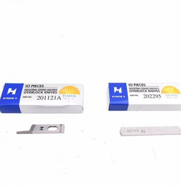 Dao trên 201121A và dao dưới 202295 dùng cho máy vắt sổ Pegasus nhãn hiệu Strong H (cái)