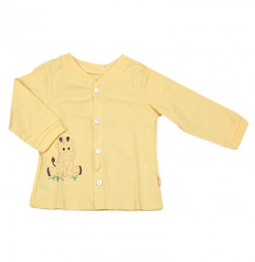 Áo sơ sinh Lullaby cúc giữa thêu cổ 2 phân, màu