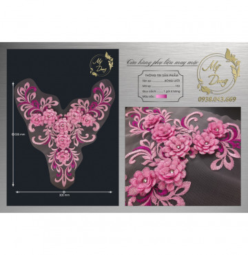 [Đủ màu] Combo 4 Bông lưới 3D phối áo dài (nhiều màu lựa chọn)