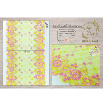 Ren lưới chân hoa 2 màu 15F (Dây dài 13,5m) - Nhóm màu sáng