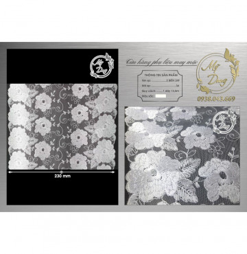 Dây ren Lưới 24F 2 biên màu kem (Dây dài 13,5 mét)