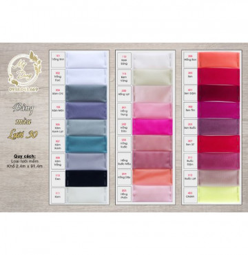 [Đủ màu] Combo 24m voan lưới mềm