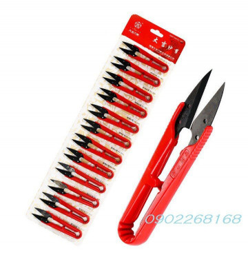 COMBO vỉ 12 kéo bấm nhựa đỏ DJ-107 - Mua tiết kiệm