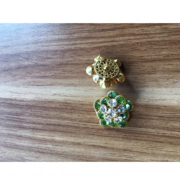 Ghim cài áo hình hoa đính kim cương nhiều màu nhân tạo dễ thương để trang trí quần áo