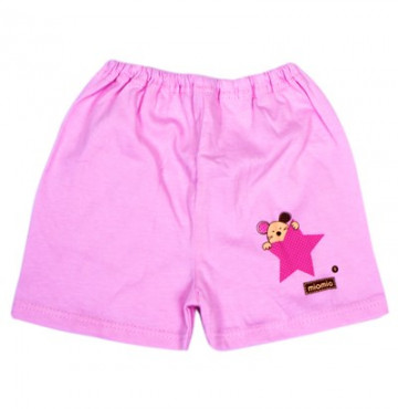 Quần cộc sơ sinh Miomio in ngôi sao hồng