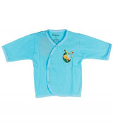 Áo sơ sinh màu cổ tim viền tay dài in chuyển nhiệt