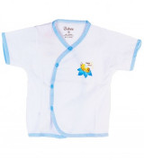 Áo sơ sinh Babee cổ tim viền màu (cộc tay)