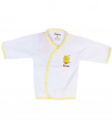 Áo sơ sinh Babee cổ tim viền màu tay dài