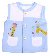 Áo gile sơ sinh Hello BB thêu vải xốp