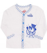 Áo sơ sinh cao cấp Bieber (trắng viền màu)