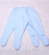 Quần sơ sinh Lullaby liền tất (màu xanh)