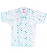 Áo sơ sinh Babee cổ tim chấm bi tay ngắn