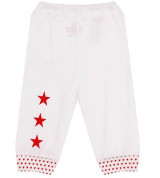 Quần sơ sinh cao cấp Bieber (trắng viền màu)