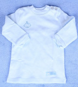 Áo sơ sinh Lullaby cổ lọ cài vai (màu xanh)