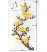 Phụ liệu may mặc - Combo 4 Bông lưới cành đào 3D