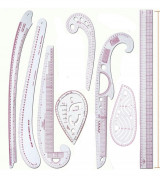 Bộ 8 thước vẻ đường cong thẳng ứng dụng trong may mặc