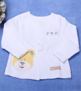 Áo sơ sinh Lullaby loại dày màu trắng