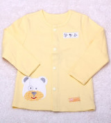 Áo sơ sinh Lullaby nẹp thẳng hình gấu màu 6M