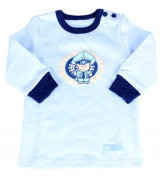 Áo sơ sinh Lullaby cài vai dài tay bé trai (màu xanh)