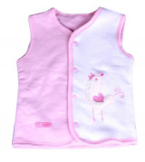 Áo gile sơ sinh Lullaby lót bông (màu hồng)