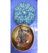 Gối gim kim nữ hoàng có hộp đựng kim tiện lợi Tặng kèm 100c kim ghim vải loại đẹp