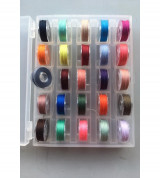 Hộp đựng suốt 25 ngăn gồm 25 con suốt gia đình và chỉ như hình