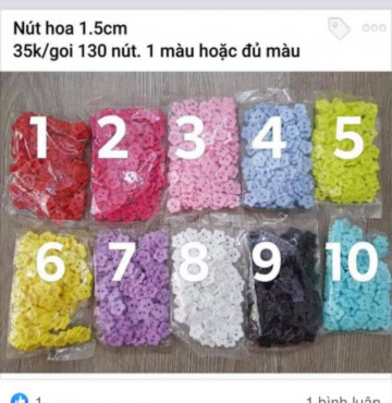 Nút nhựa tồn kho hoa 3 gói, tròn 1 gói