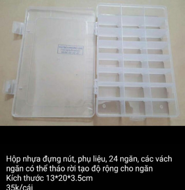 Thanh lý Nút nhựa, hộp đựng nút và hoa thêu