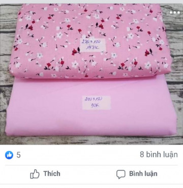 Vải thô tồn kho hoa 2 mảnh