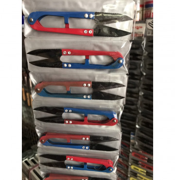 Kéo cắt chỉ răng cưa 2 màu xanh đỏ vĩ 12 cây