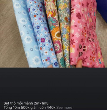 Vải thô hoa tồn kho sale