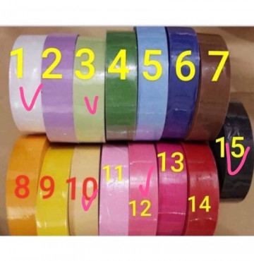 Viền thô tồn kho nguyên cuộn 75m 1 màu, bản 3.4cm