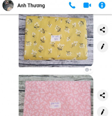 Vải thô tồn kho hoa 2 mảnh