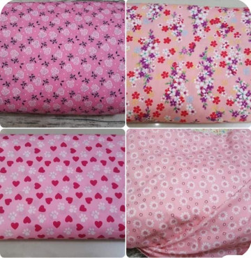 Vải thô tồn kho hoa màu hồng ngọt ngào