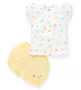 Bỏ sỉ bộ bé gái chữ A cánh tiên Lullaby NH627P (trắng in hoa)