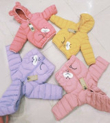Bán sỉ áo khoác phao tai thỏ bé gái