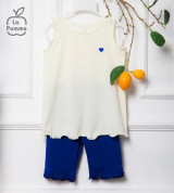 Bỏ buôn bộ ba lỗ bé gái bèo tim La Pomme SS113 (vàng)