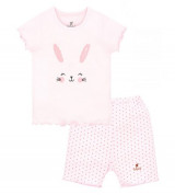 Bỏ sỉ bộ bé gái cộc tay cài vai Lullaby NH603P (hồng)