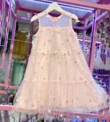 Bỏ buôn đầm voan thêu hoa cúc họa mi S4 (nhiều màu)